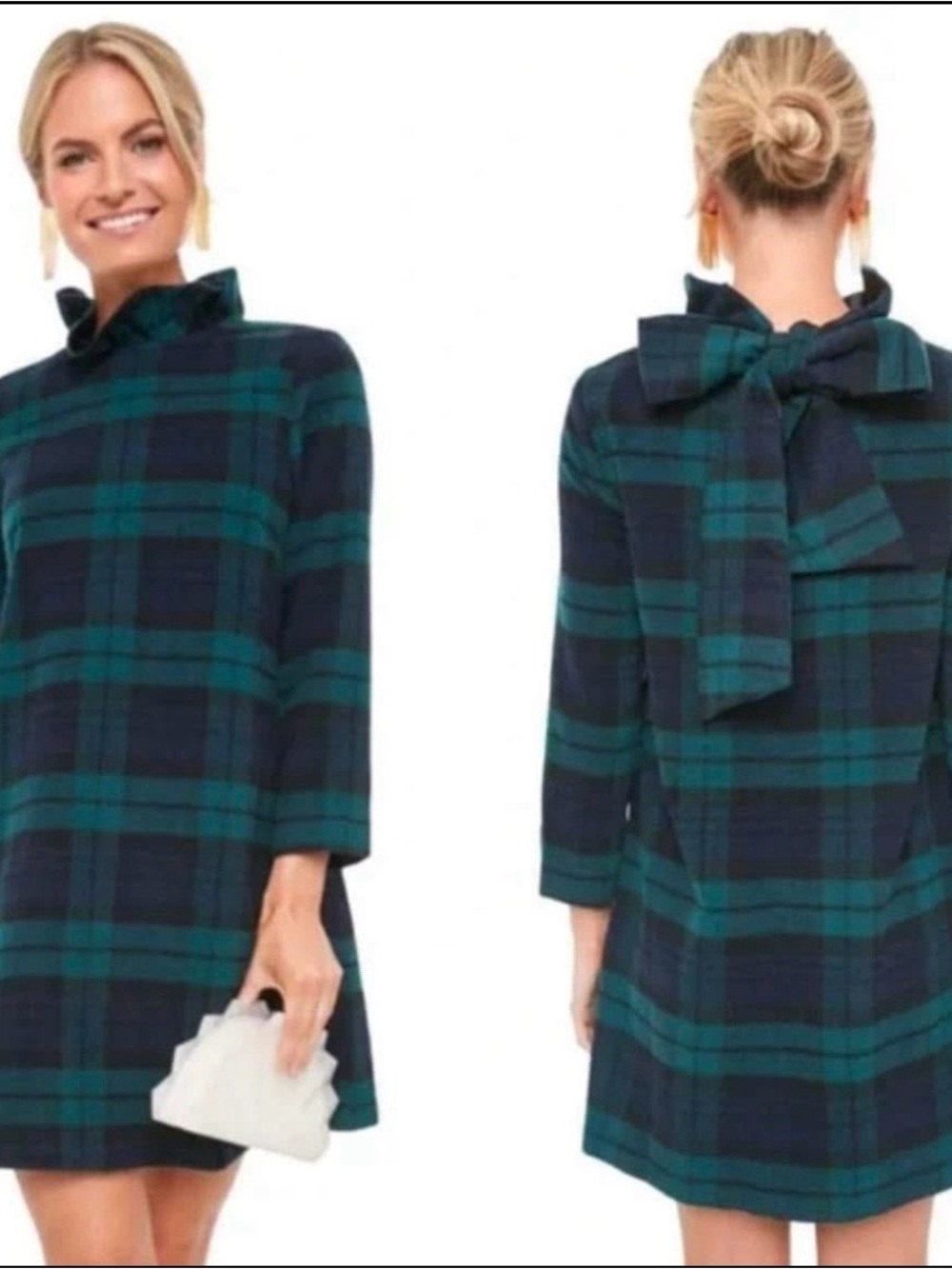 NWT Tuckernuck Blackwatch plaid Daphne dress - Picture 3 of 10